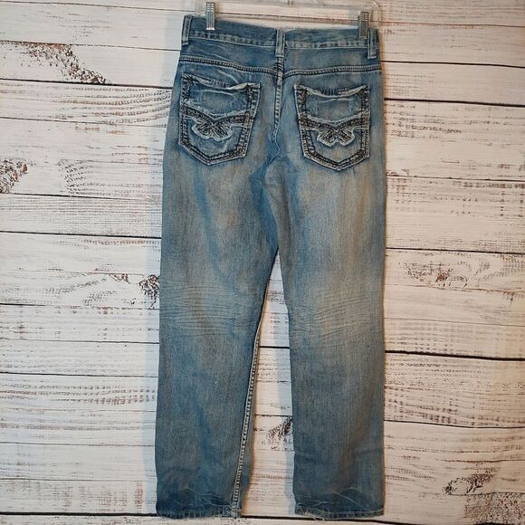 Helix Men's Jeans Size 29x30 Medium Wash Relaxed Fit Straight Leg - Picture 7 of 16